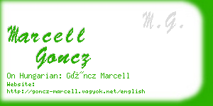 marcell goncz business card